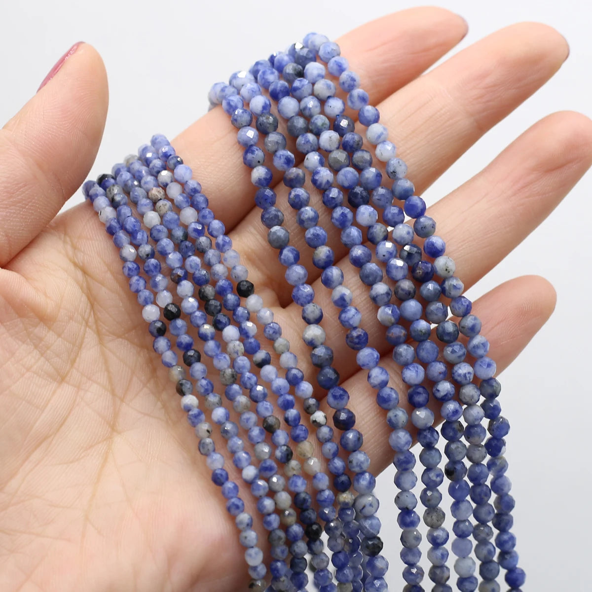 Faceted Sodalite Bead Strand