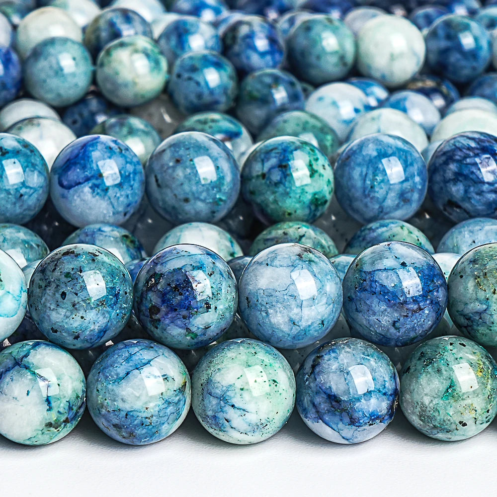 Natural Blue Chrysocolla Bead Strand (8/10mm)