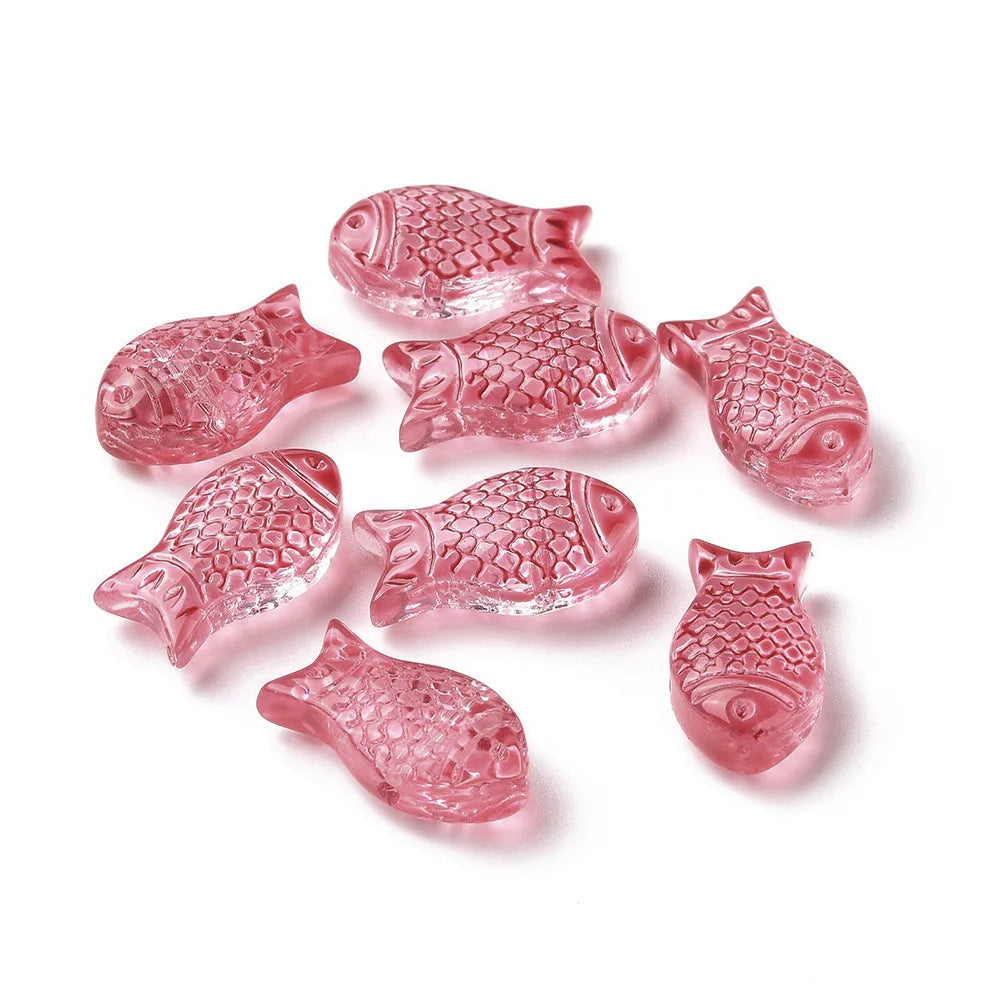 8x15mm Small Fish Handmade Glass Beads (20 pcs)