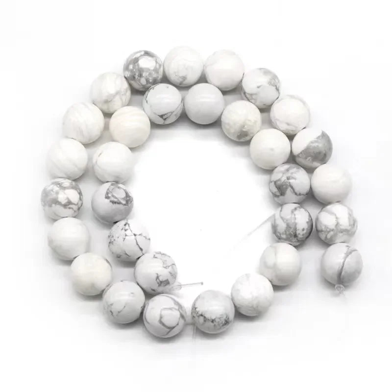 Natural Howlite Bead Strand
