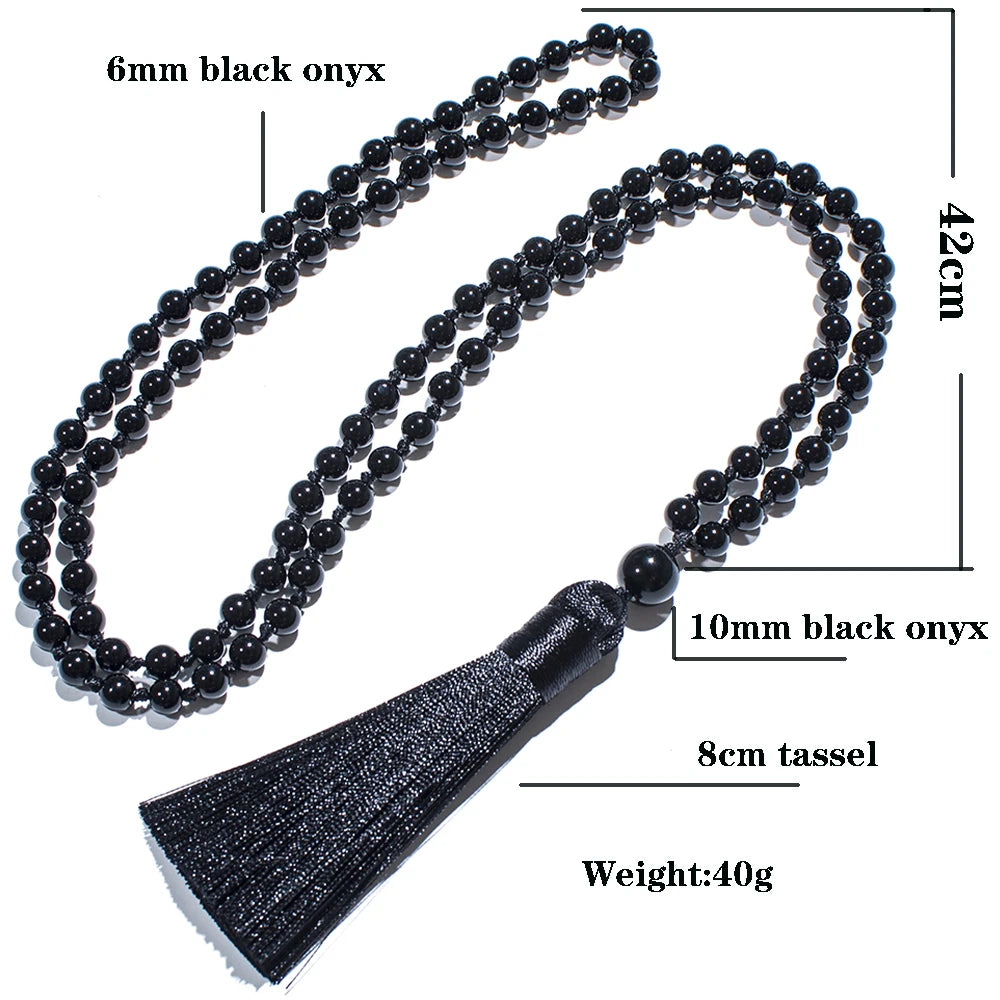 6mm Natural 108 Stone Mala Necklace