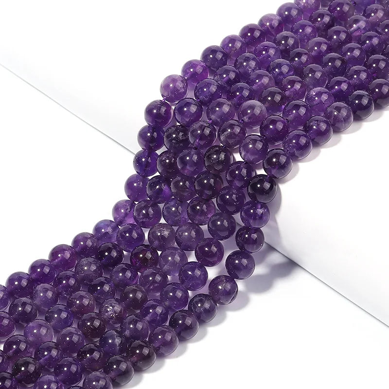 HQ Natural Amethyst Bead Strand (6/8/10mm)