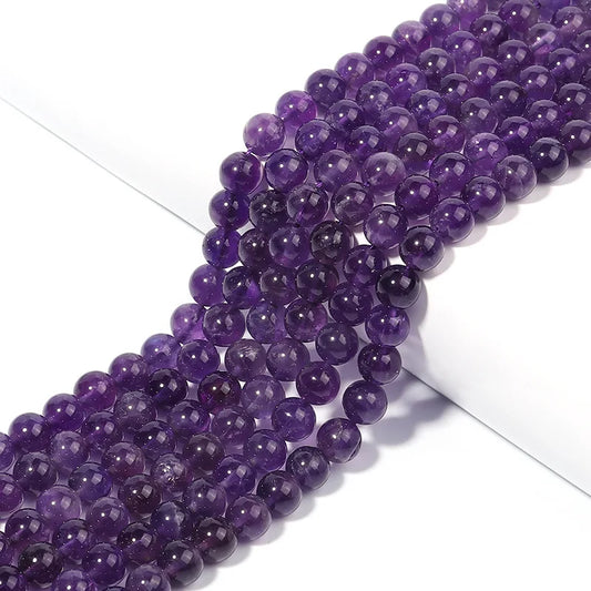 HQ Natural Amethyst Bead Strand (6/8/10mm)