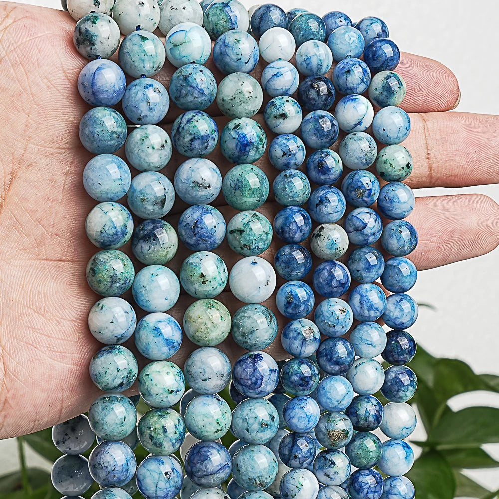 Natural Blue Chrysocolla Bead Strand (8/10mm)