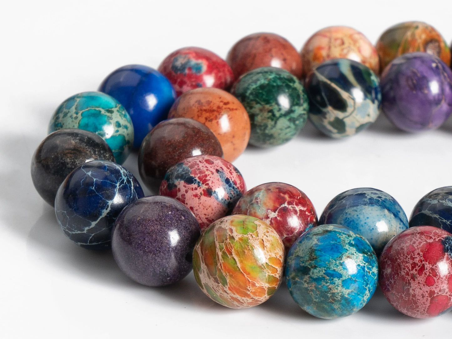 HQ Natural Multicolor Sea Sediment Imperial Jasper Beads (4/6/8/10mm)