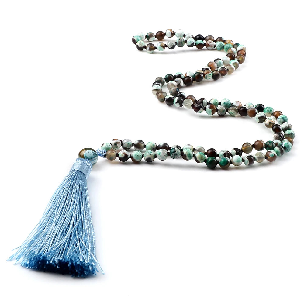 Mala 108 Stone Bead Necklace