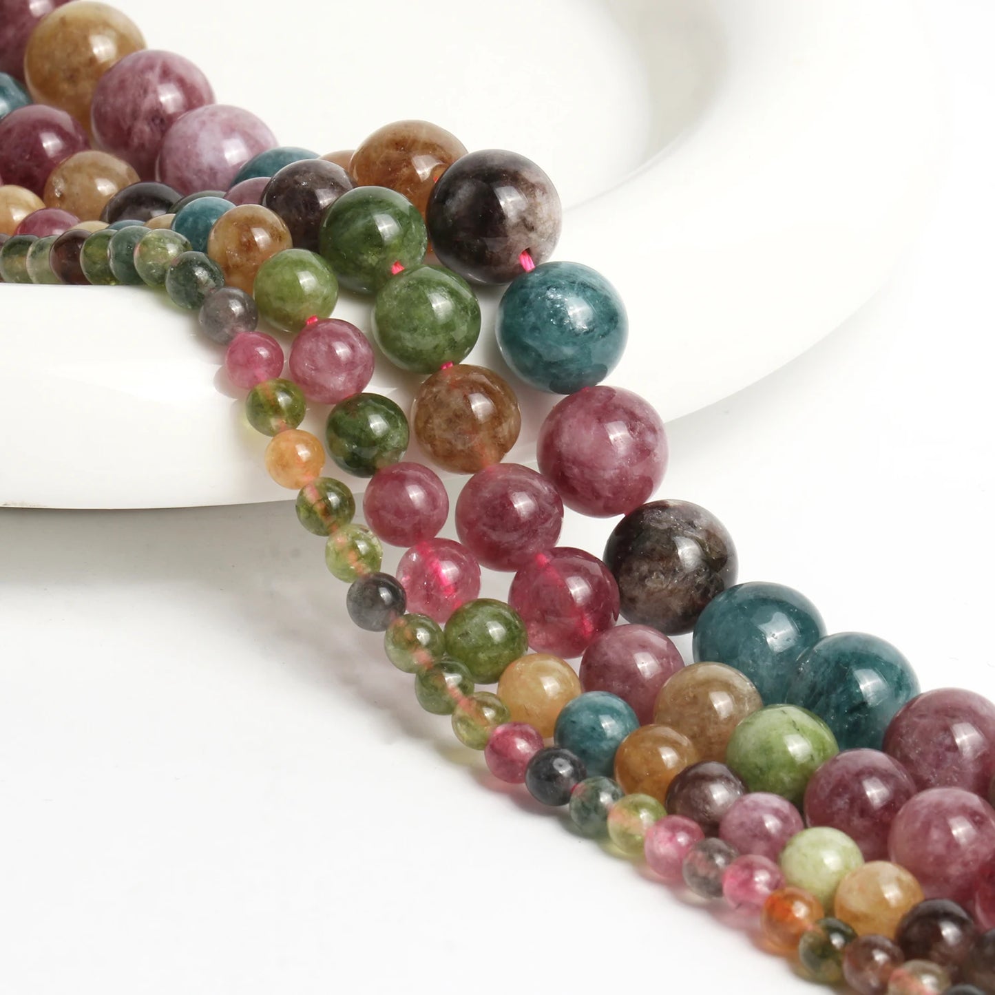 Multicolor Tourmaline Bead Strand (4/6/8/10mm)