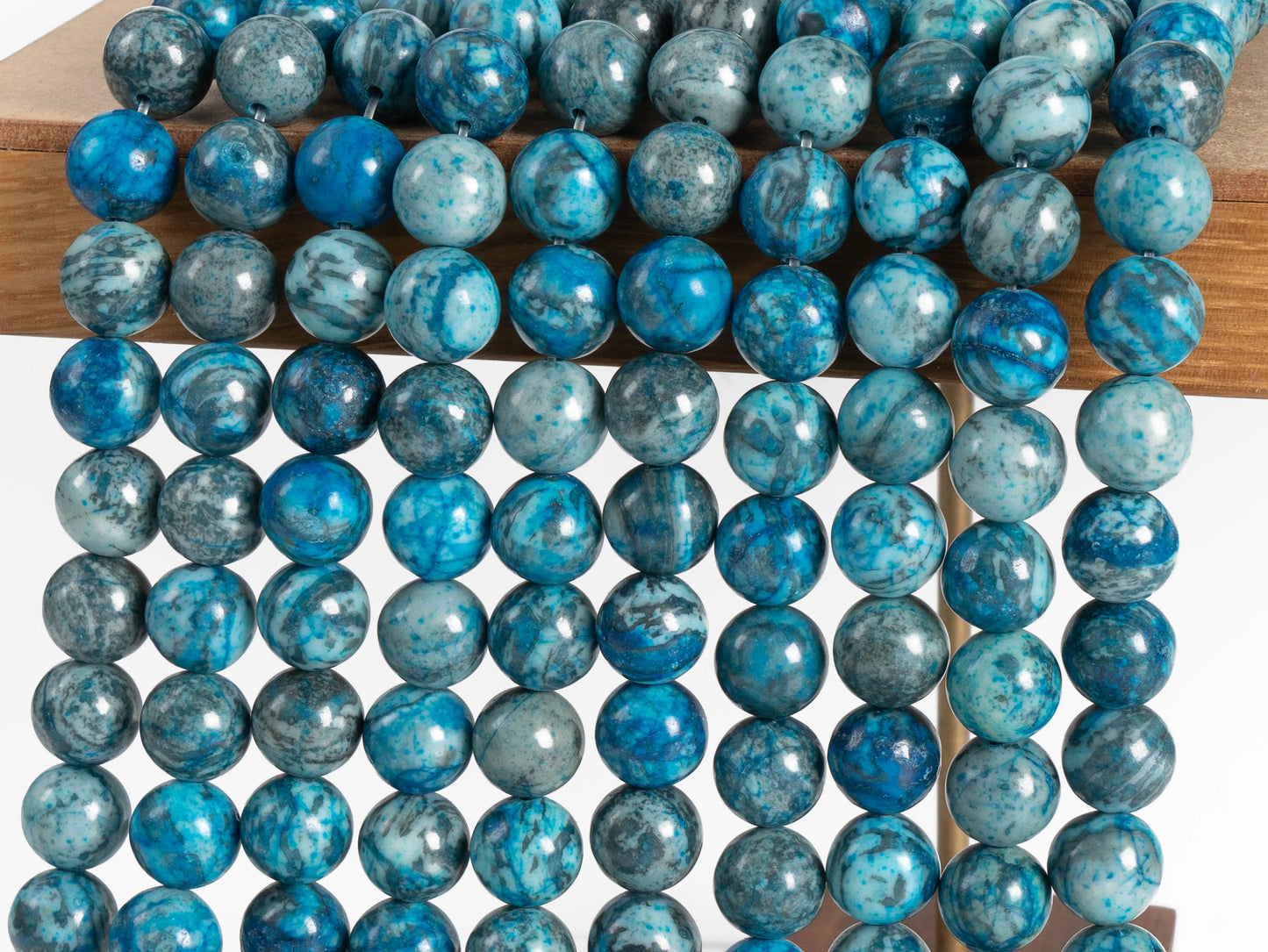 HQ Natural Blue Crazy Lace Jasper Bead Strand