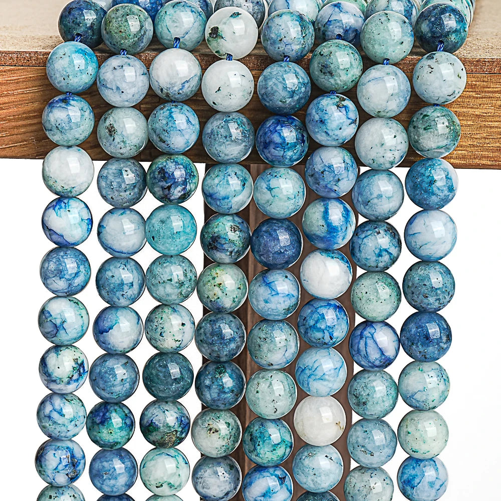 Natural Blue Chrysocolla Bead Strand (8/10mm)