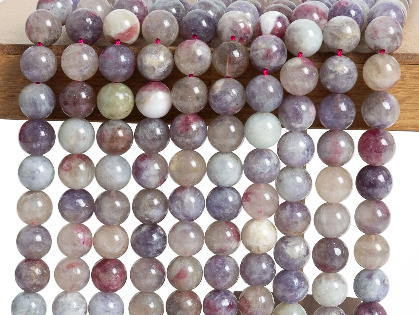 HQ Natural Plum Tourmaline Bead Strand