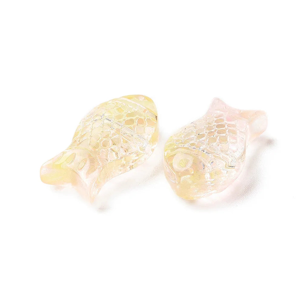 8x15mm Small Fish Handmade Glass Beads (20 pcs)