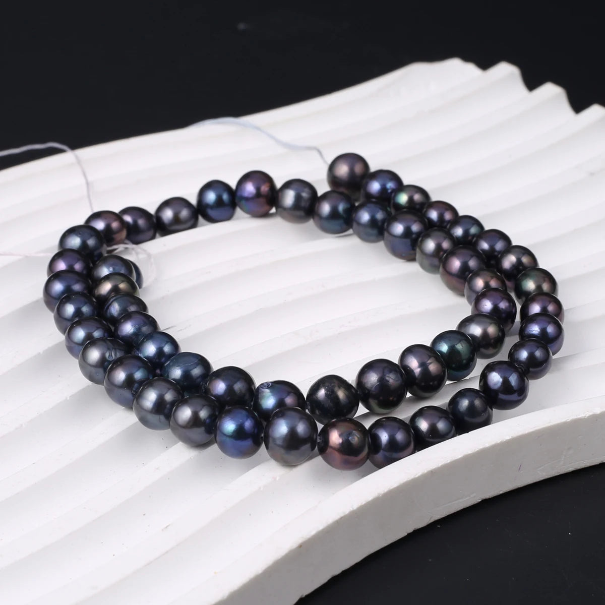 Natural Freshwater Black Pearl Strand