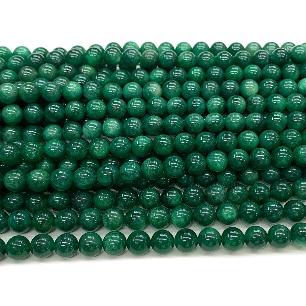 Natural Green Chlorite Euchlorite Bead Strand