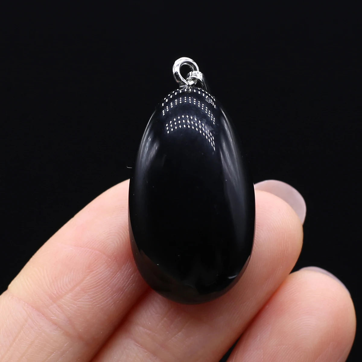 5 Pieces Natural Polished Teardrop Stone Pendant