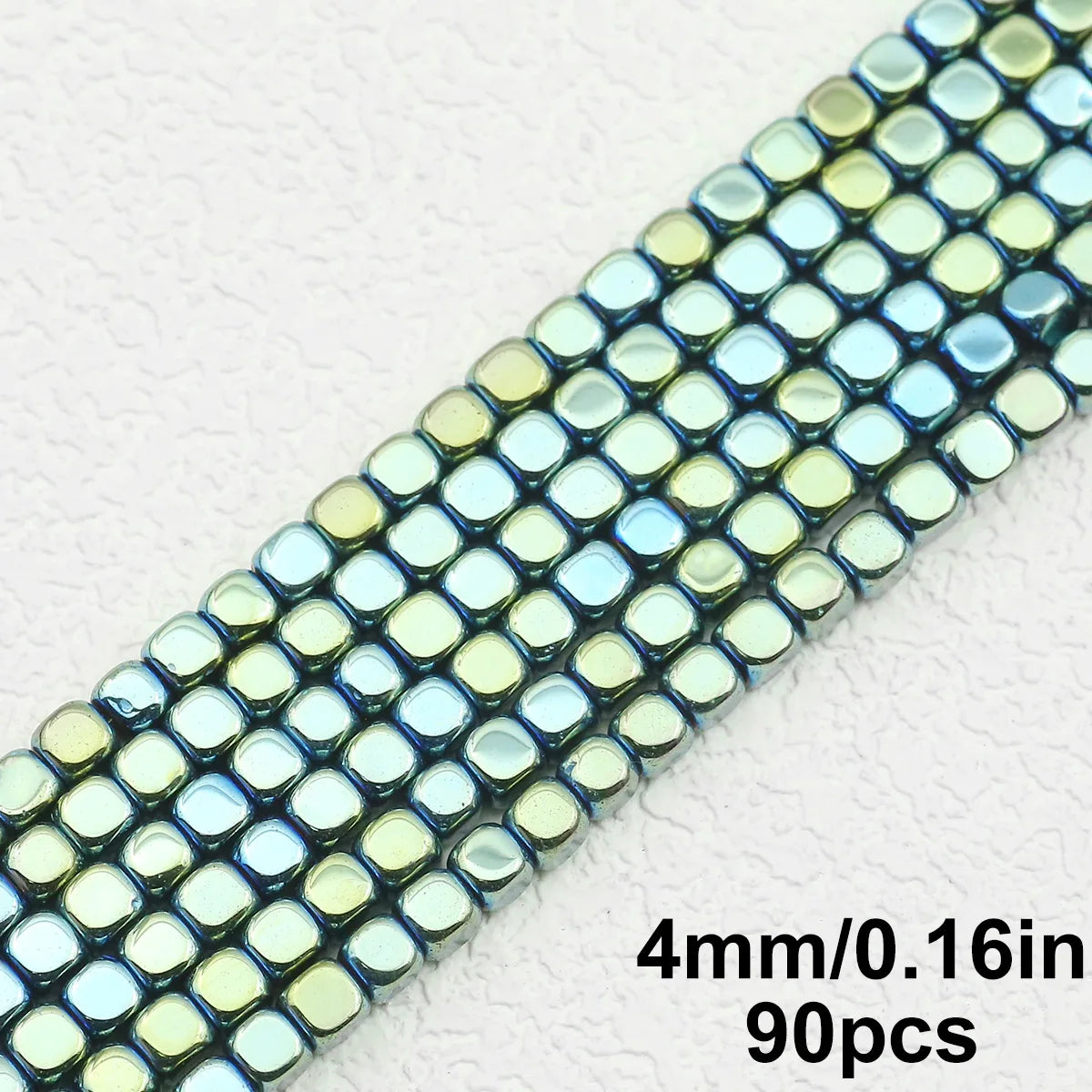 Green Hematite Cube Beads (2/3/4/6mm)
