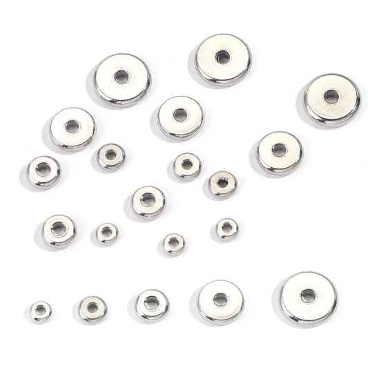 50pcs Stainless Steel Spacer Beads