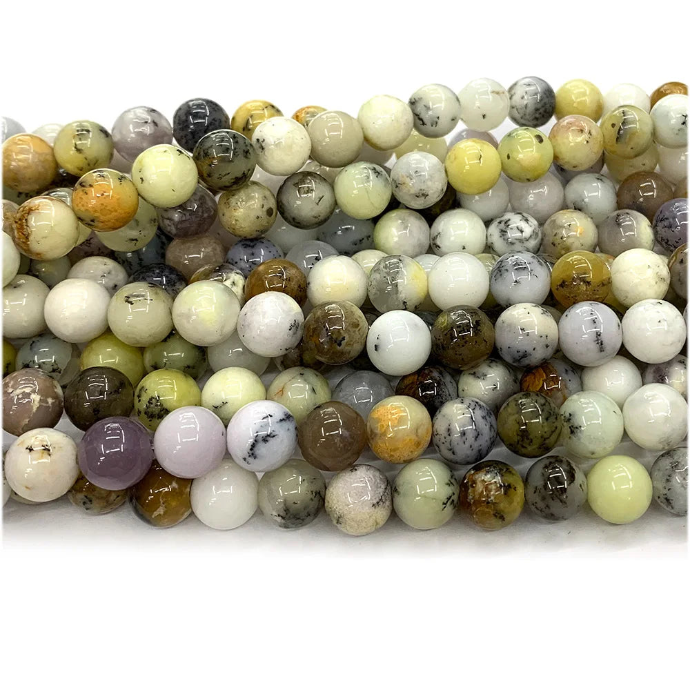 Natural White Opal Mixed Bead Strand