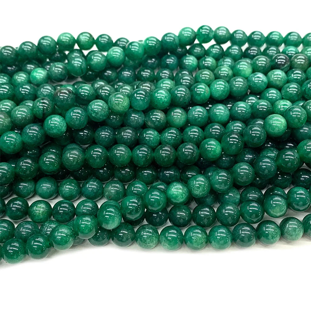 Natural Green Chlorite Euchlorite Bead Strand