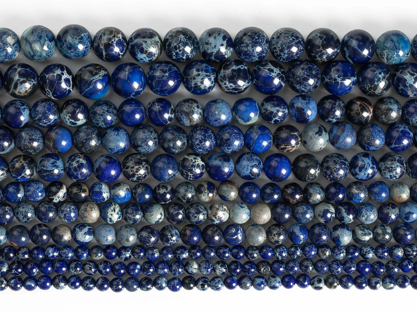 HQ Stormy Ocean Blue Sea Sediment Imperial Jasper (4/6/8/10/12mm)