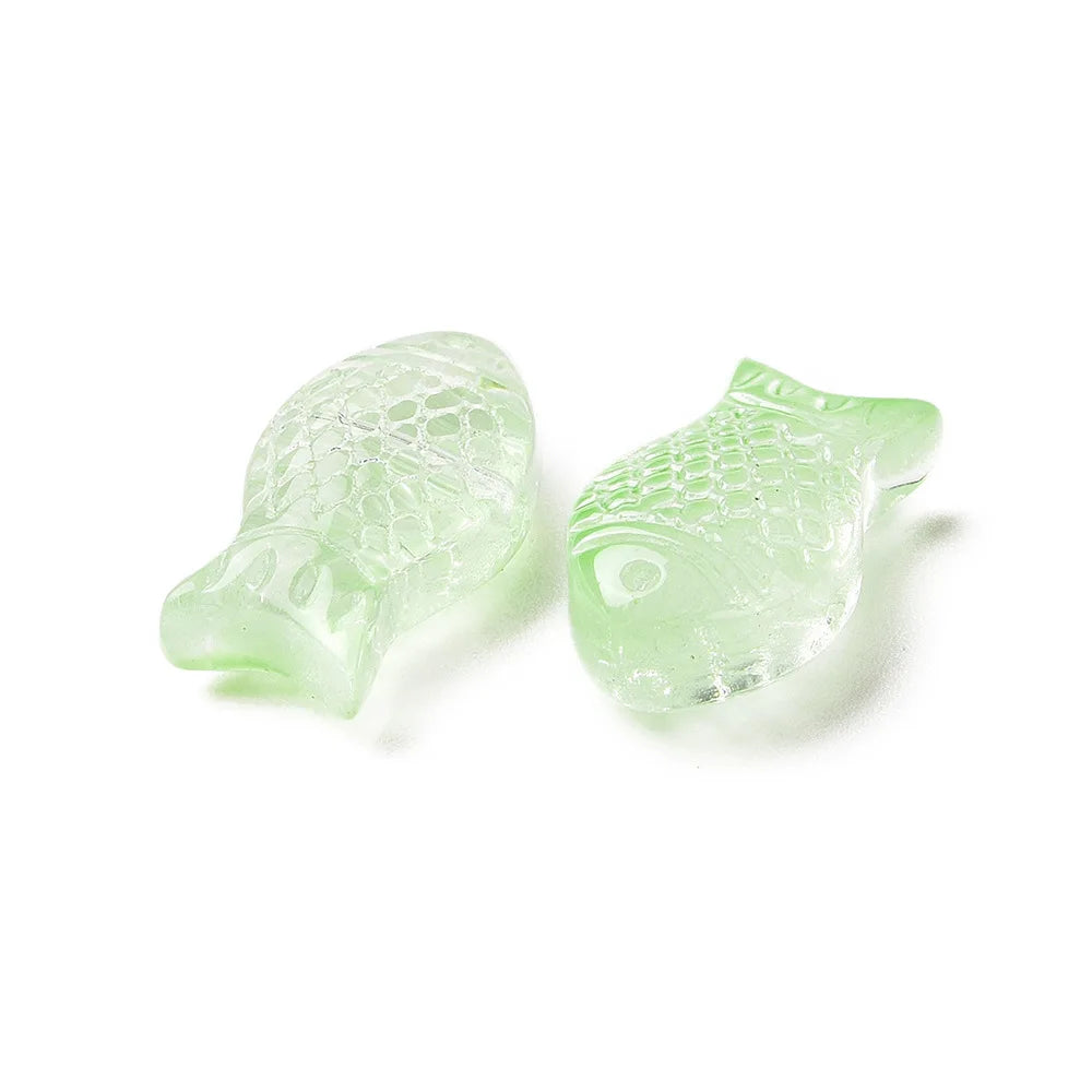 8x15mm Small Fish Handmade Glass Beads (20 pcs)