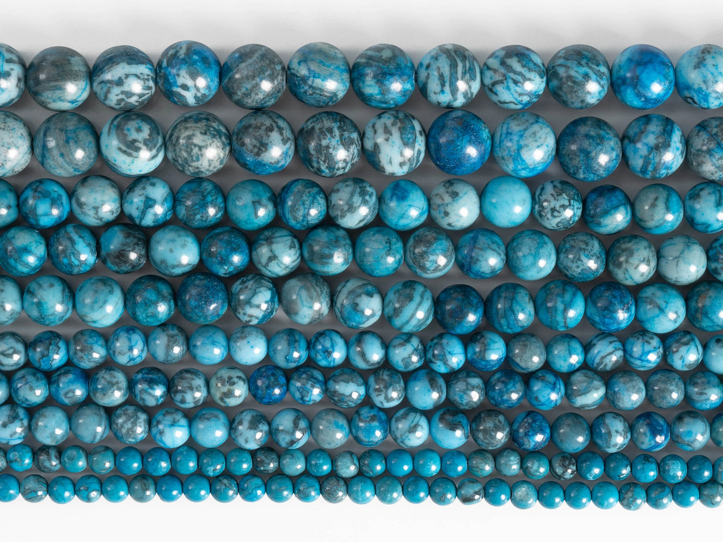HQ Natural Blue Crazy Lace Jasper Bead Strand