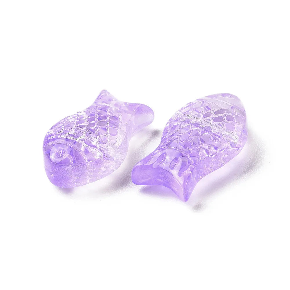 8x15mm Small Fish Handmade Glass Beads (20 pcs)