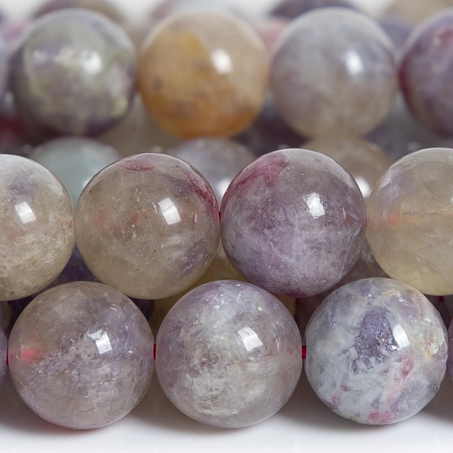 HQ Natural Plum Tourmaline Bead Strand