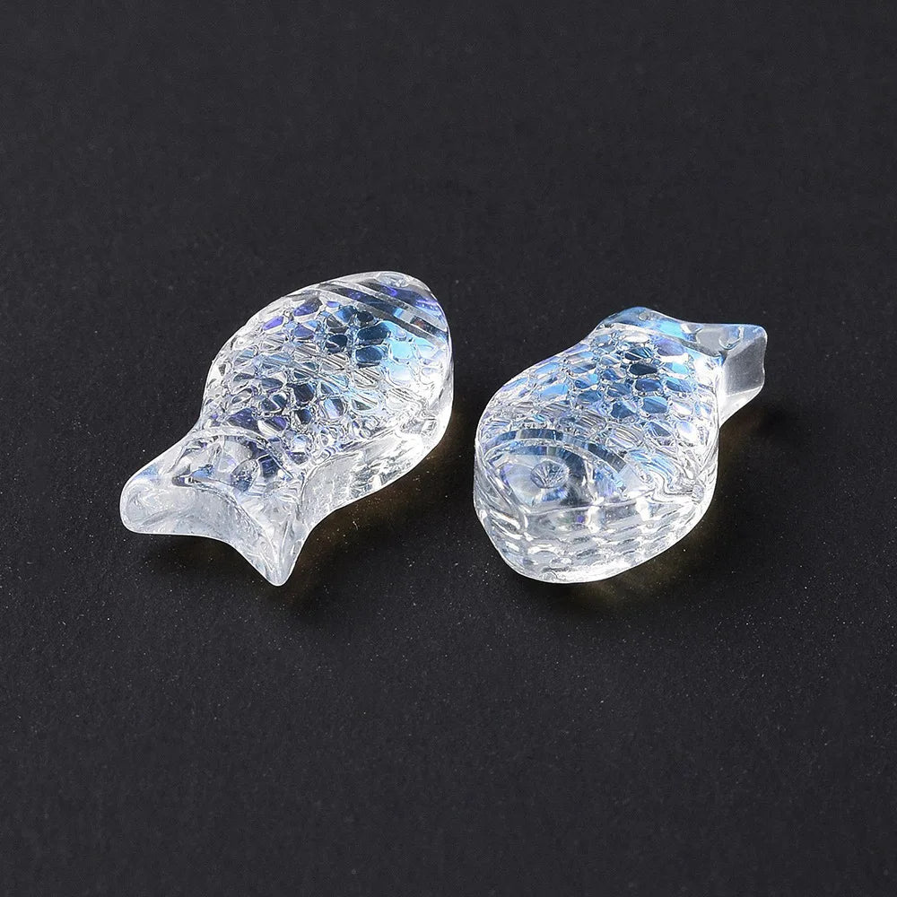 8x15mm Small Fish Handmade Glass Beads (20 pcs)