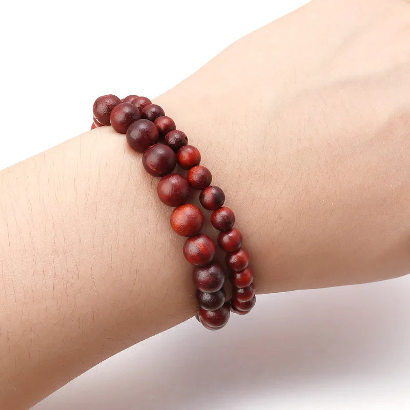 Natural Burma Rosewood Bead Strand (6/8/10mm)