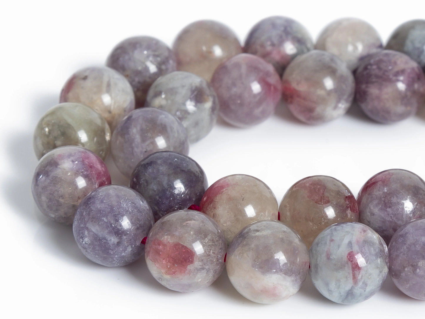 HQ Natural Plum Tourmaline Bead Strand