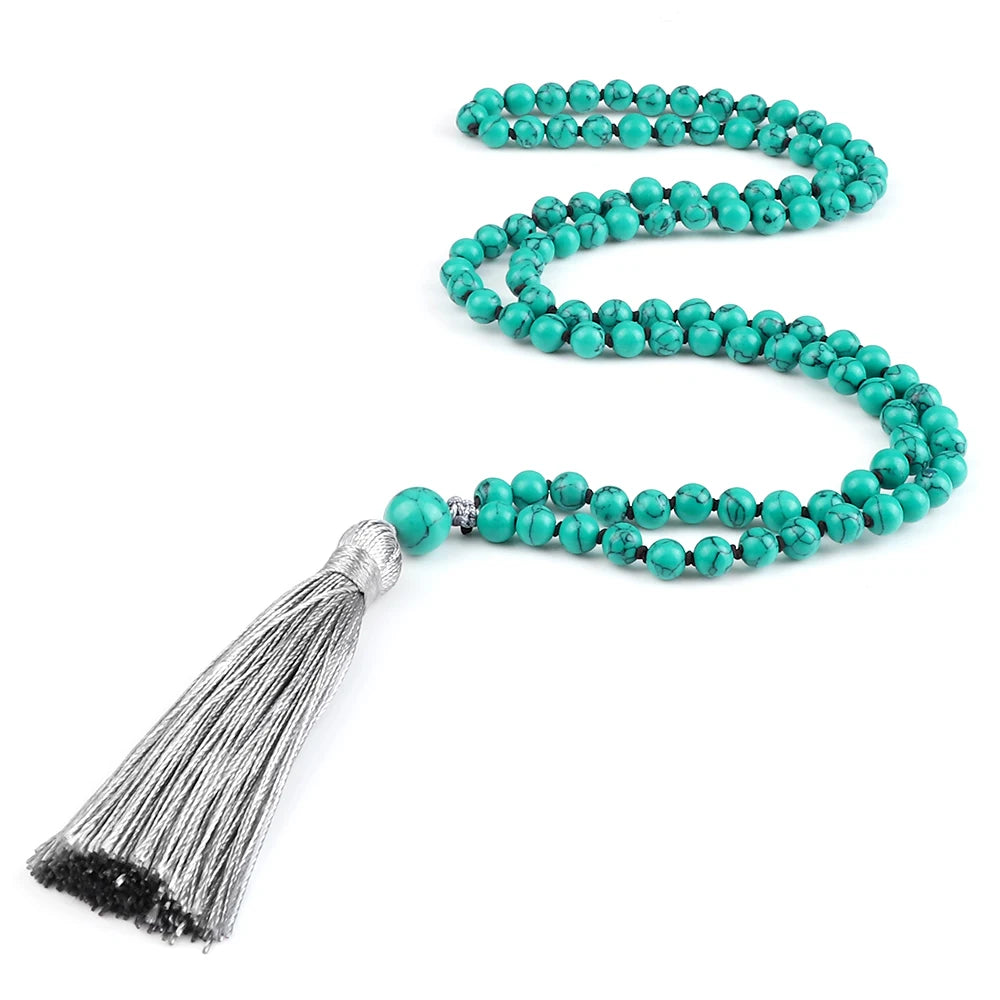 Mala 108 Stone Bead Necklace