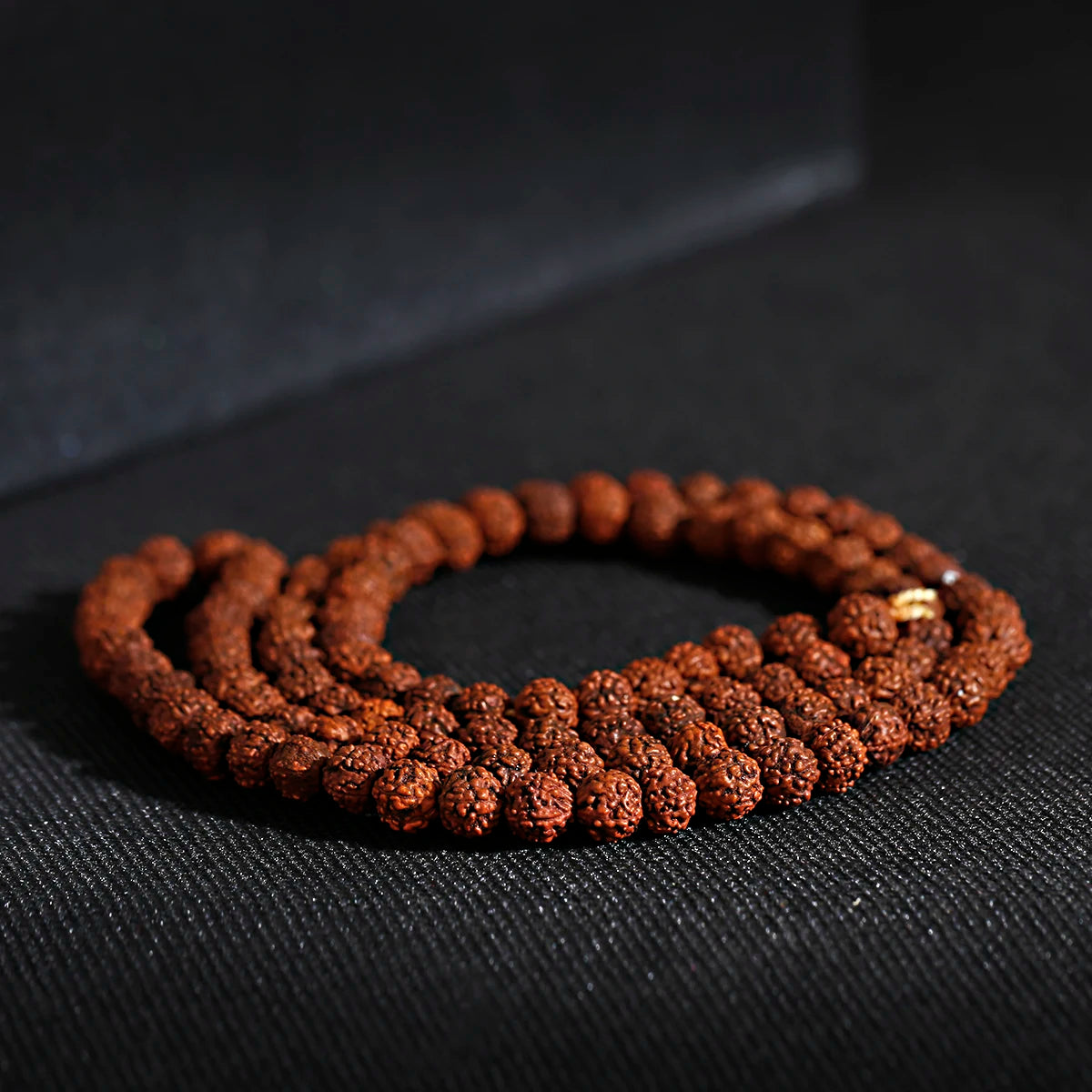 Natural Rudraksha Vajra Bodhi Bead Strand (108 Beads- 6/8/10/12mm)
