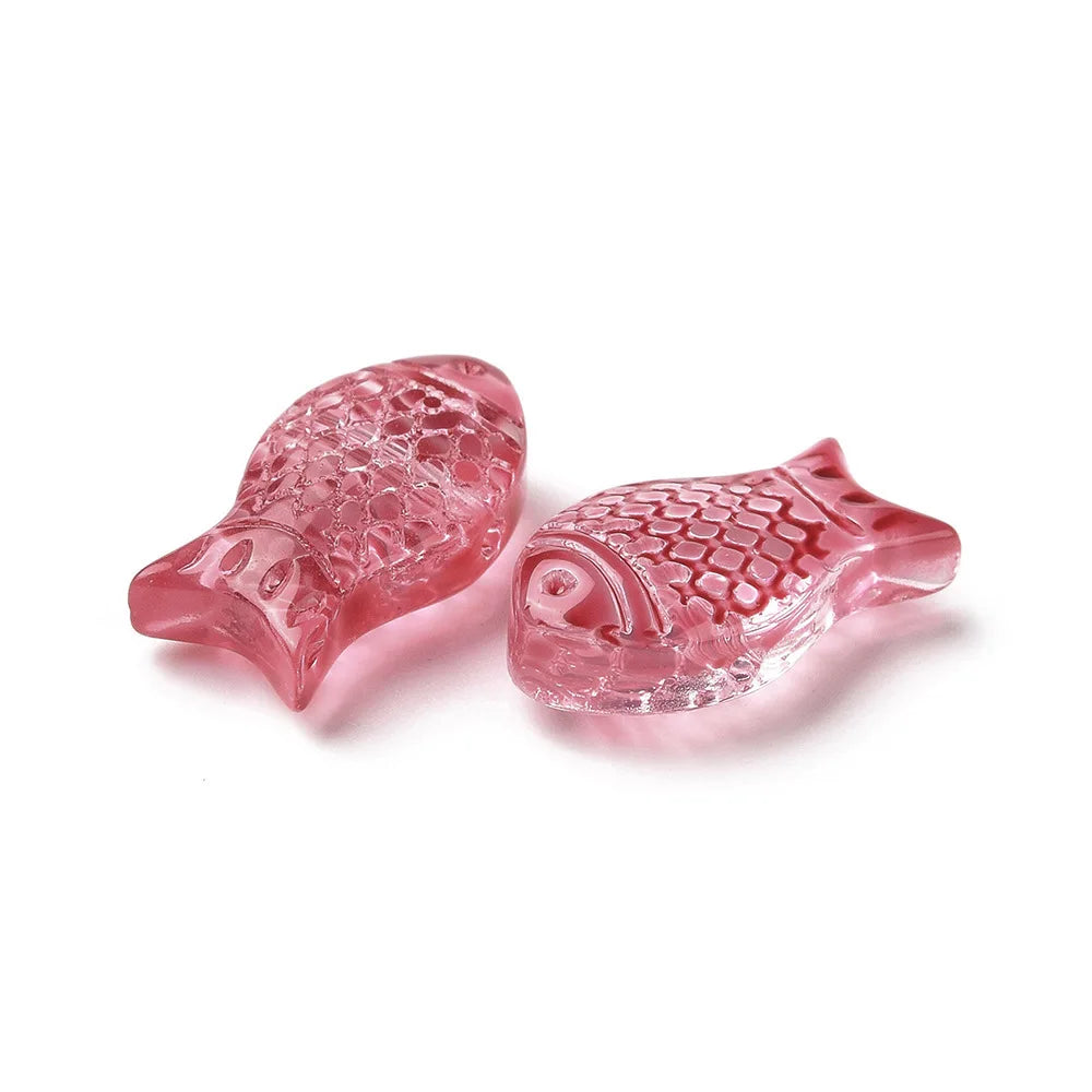 8x15mm Small Fish Handmade Glass Beads (20 pcs)