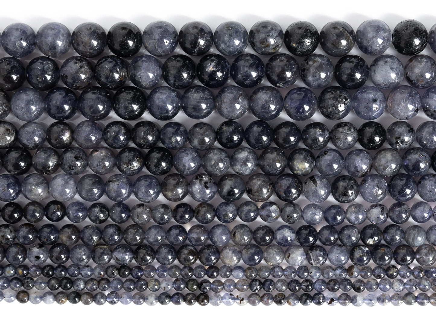 HQ Natural Blue Lolite Bead Strand (6mm)