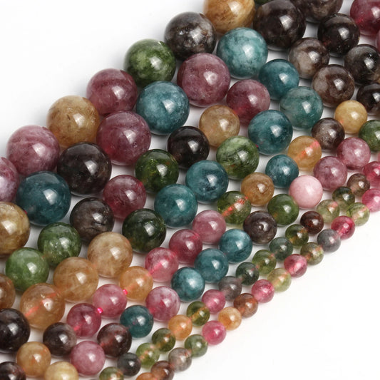 Multicolor Tourmaline Bead Strand (4/6/8/10mm)