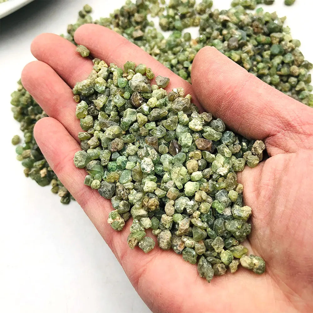 50g/Pack Natural Raw Demantoid Garnet Chips