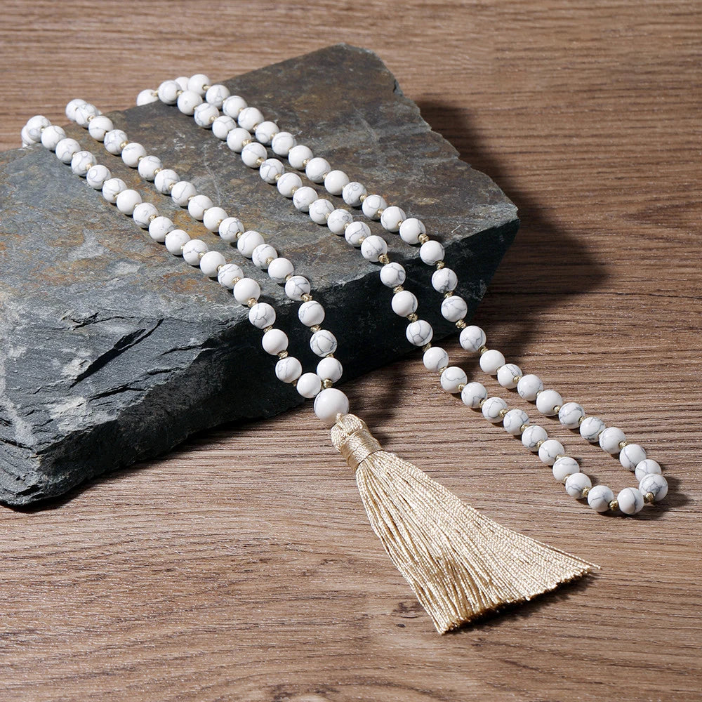6mm Natural 108 Stone Mala Necklace