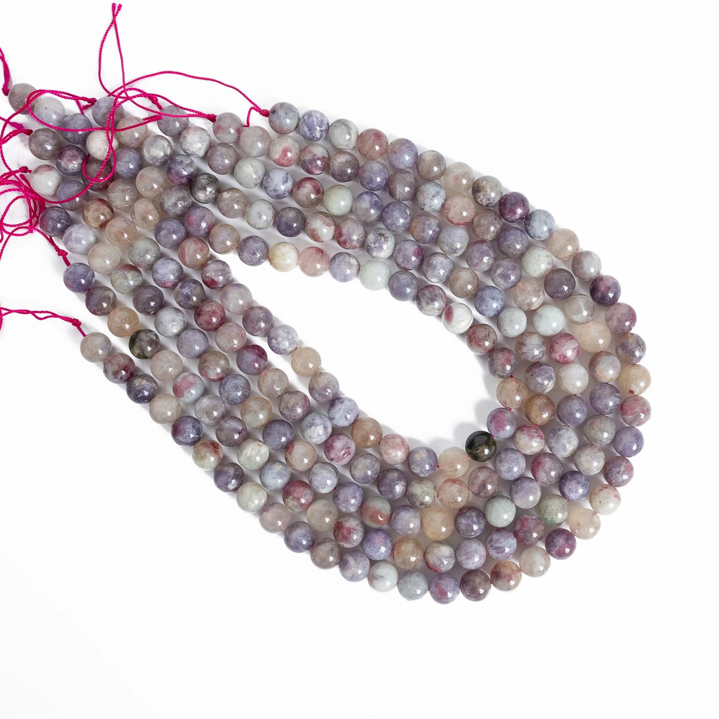 HQ Natural Plum Tourmaline Bead Strand