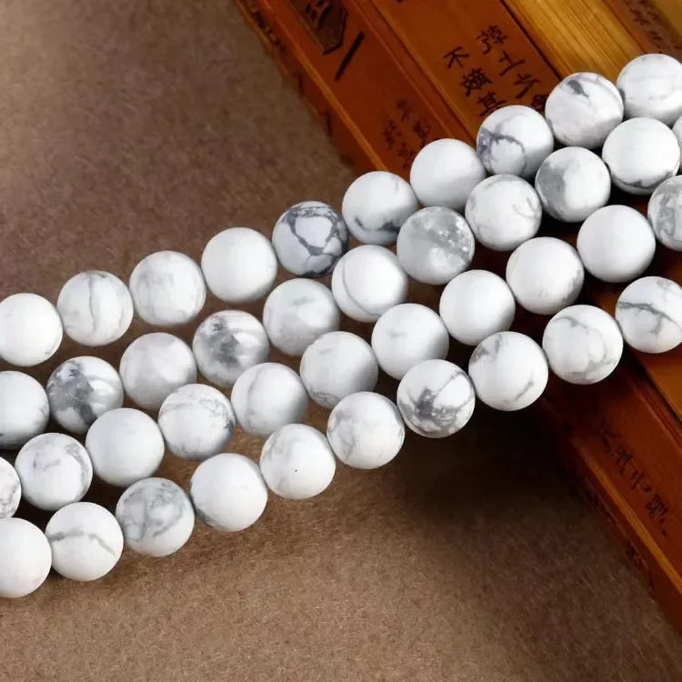 Natural Howlite Bead Strand