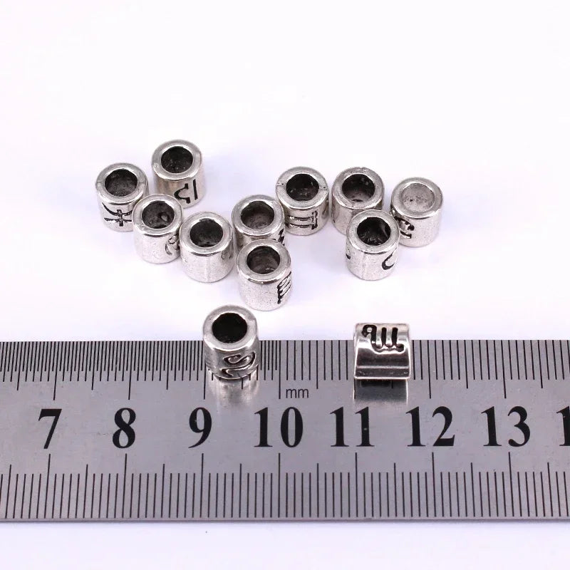 12pcs Steel Zodiac Spacer Beads 7.5x7.5mm