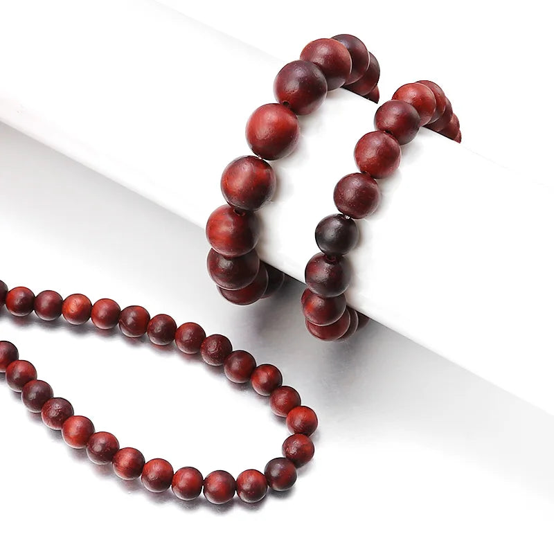 Natural Burma Rosewood Bead Strand (6/8/10mm)