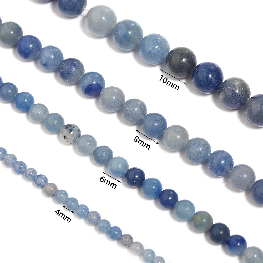 Natural Blue Aventurine Bead Strand