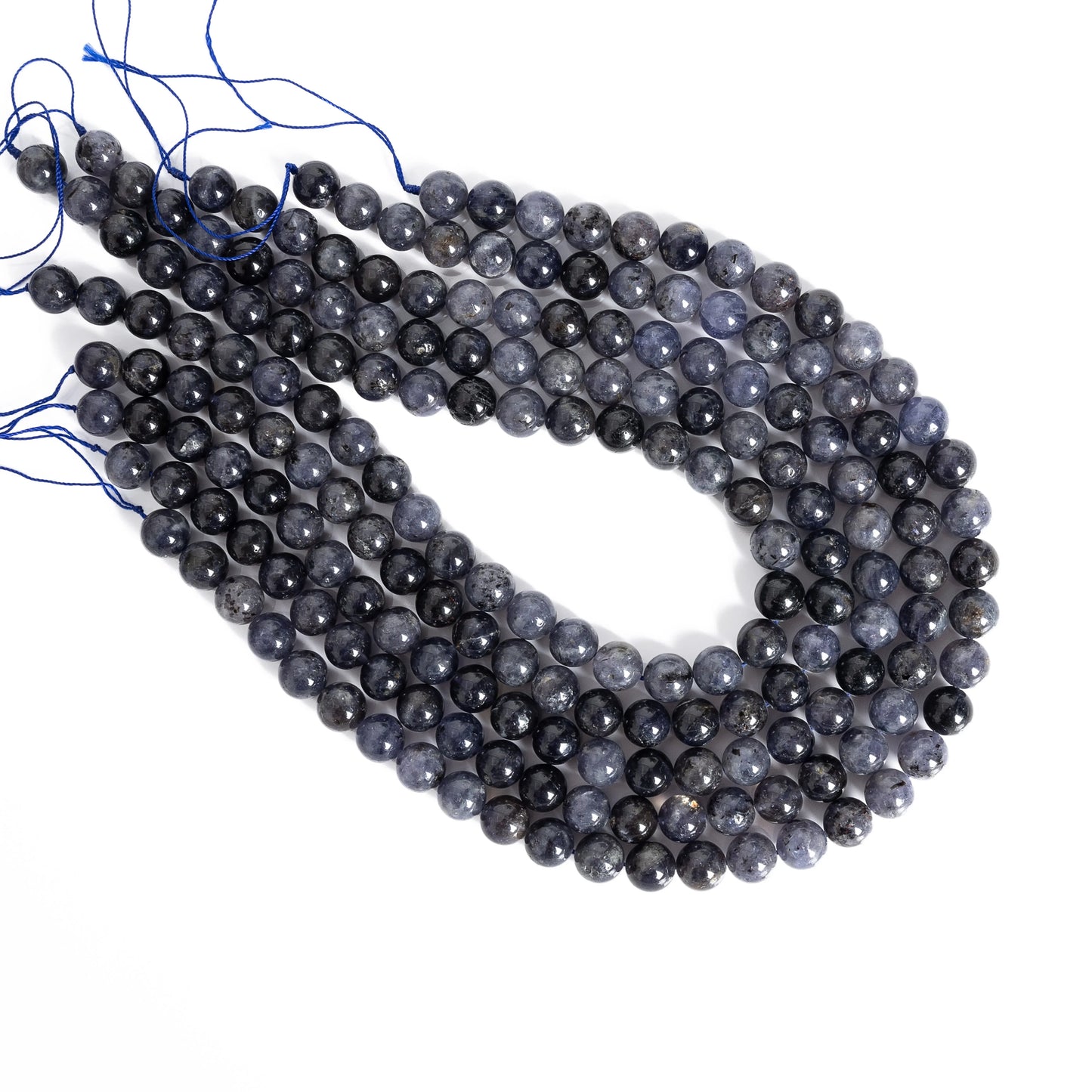 HQ Natural Blue Lolite Bead Strand (6mm)