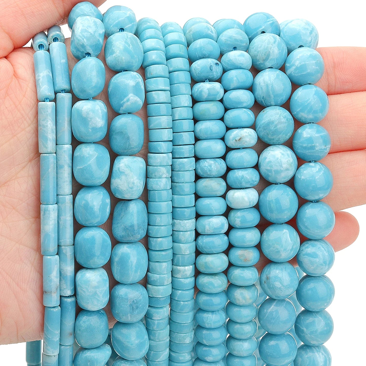 AAA Natural Larimar Bead Strand