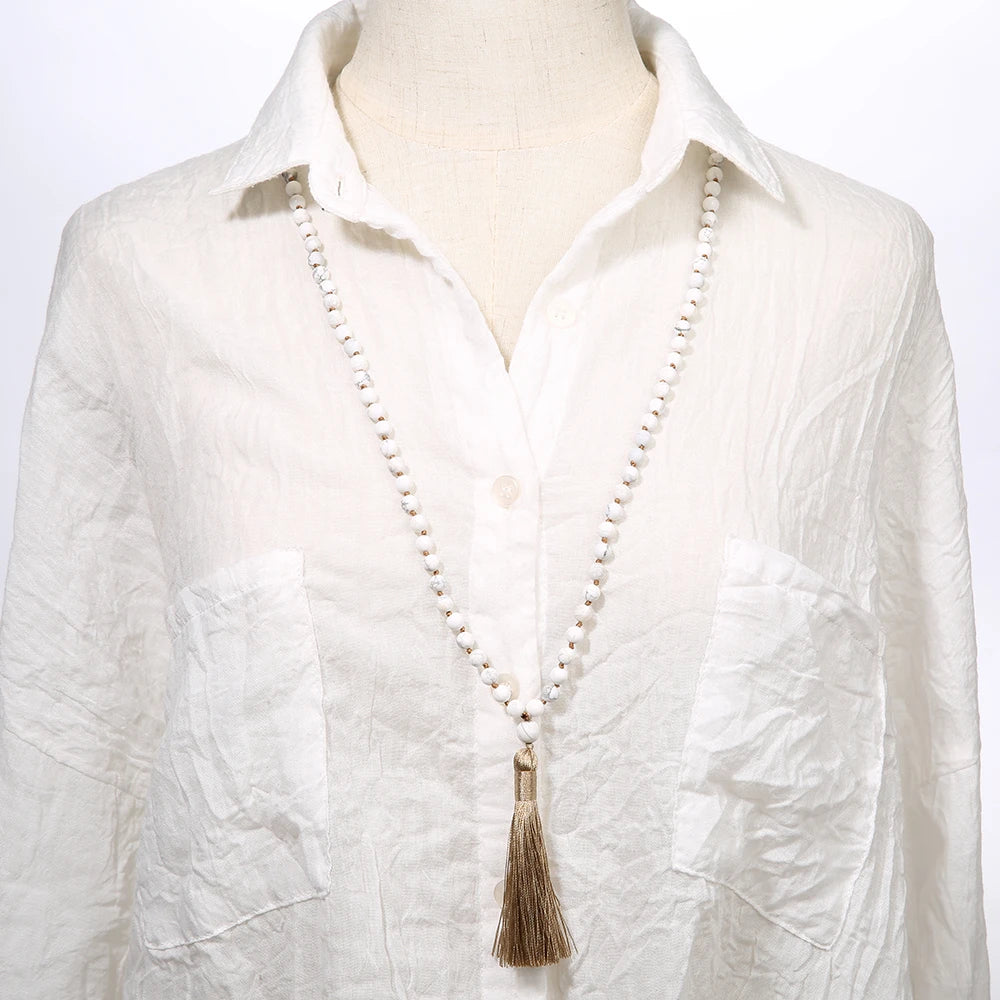 6mm Natural 108 Stone Mala Necklace
