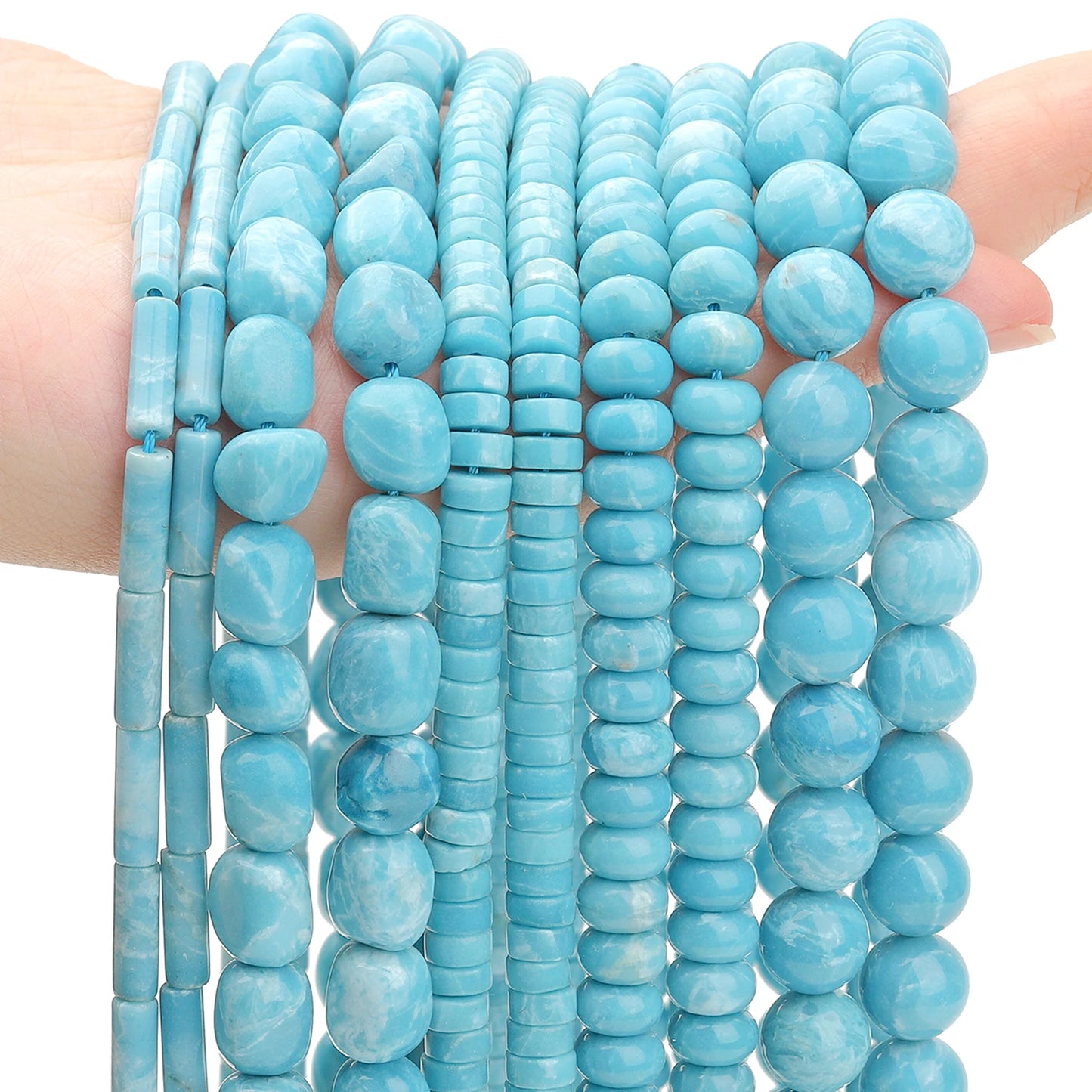 AAA Natural Larimar Bead Strand