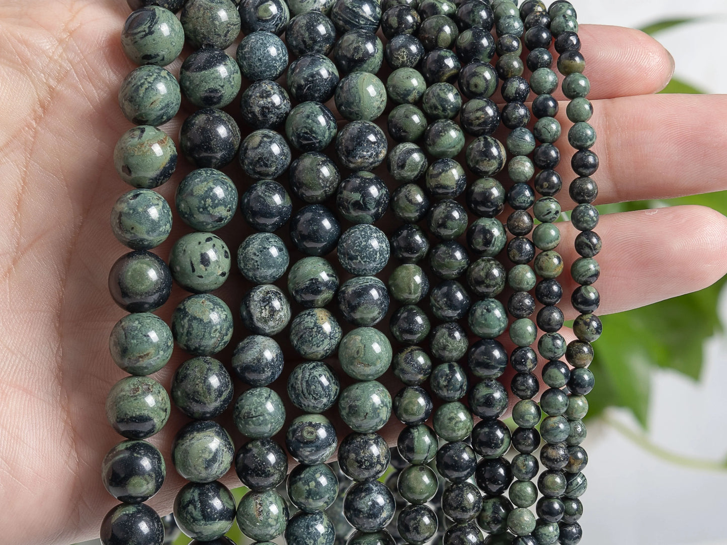 HQ Natural Kambaba Jasper Bead Strand
