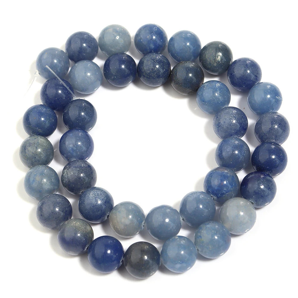 Natural Blue Aventurine Bead Strand