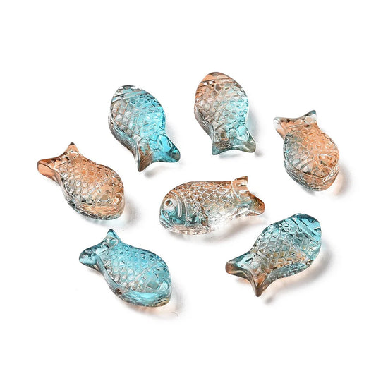 8x15mm Small Fish Handmade Glass Beads (20 pcs)