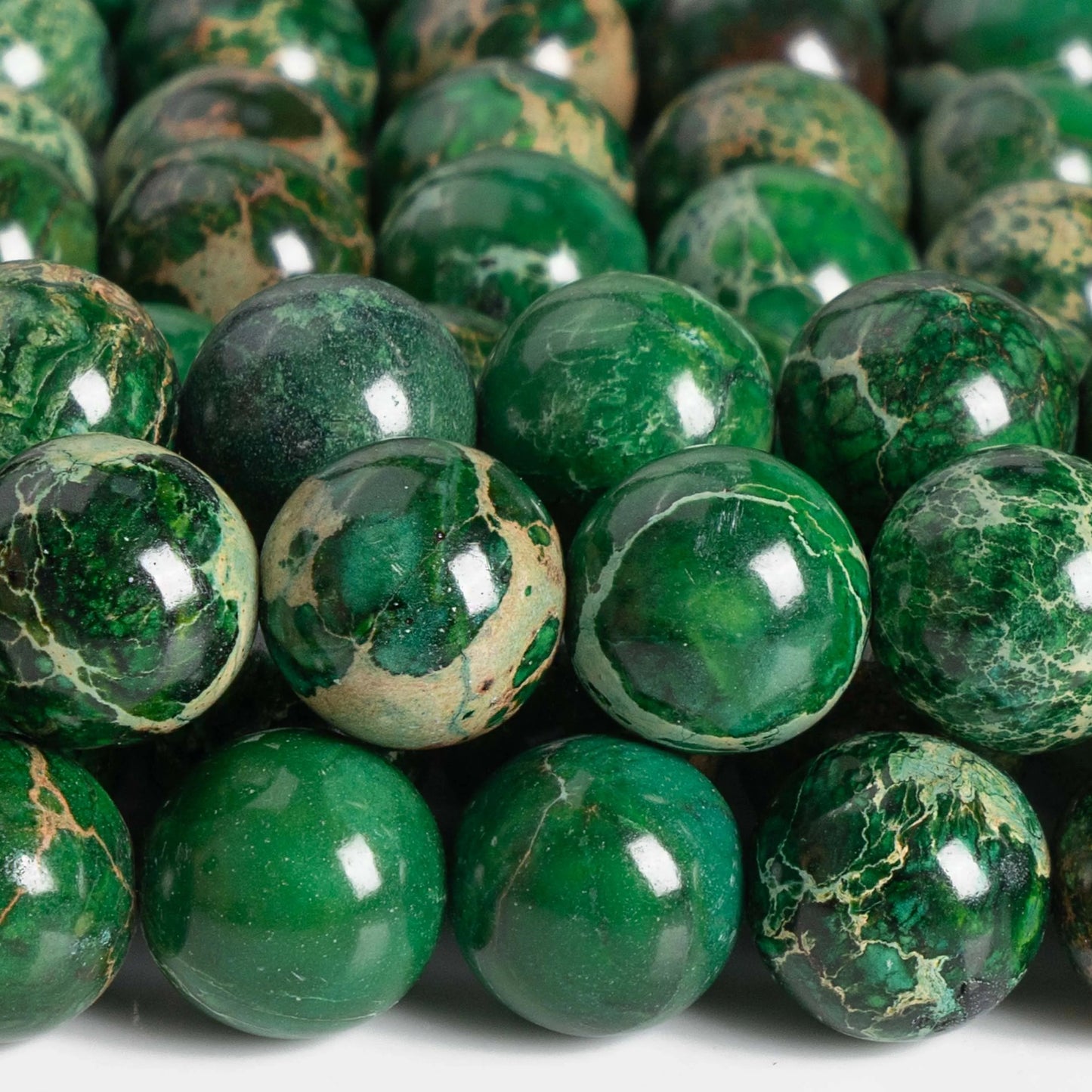 HQ Deep Green Sea Sediment Imperial Jasper (4/6/8/10/12mm)